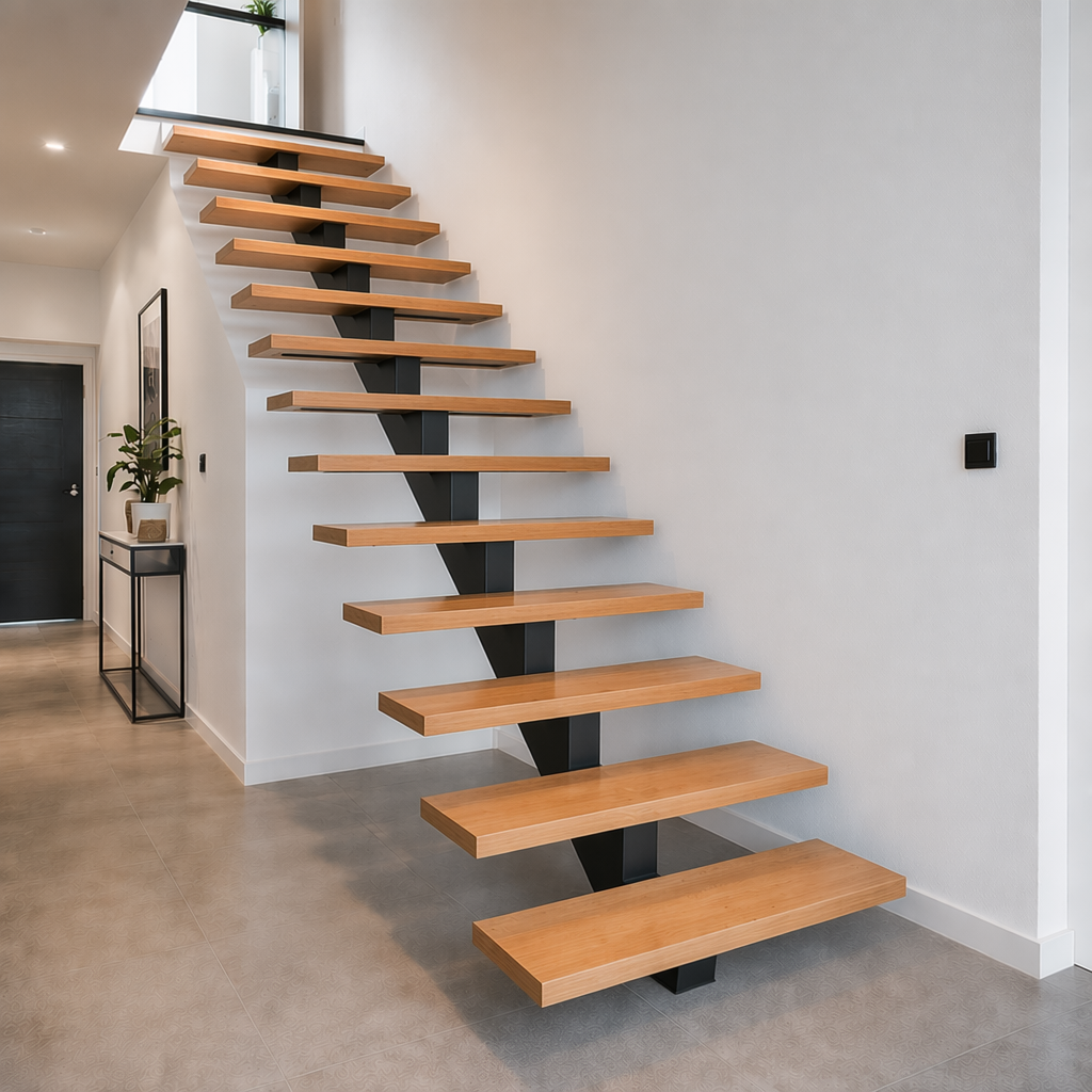 Escalier acier limon porteur - La Montée - Acier Shop