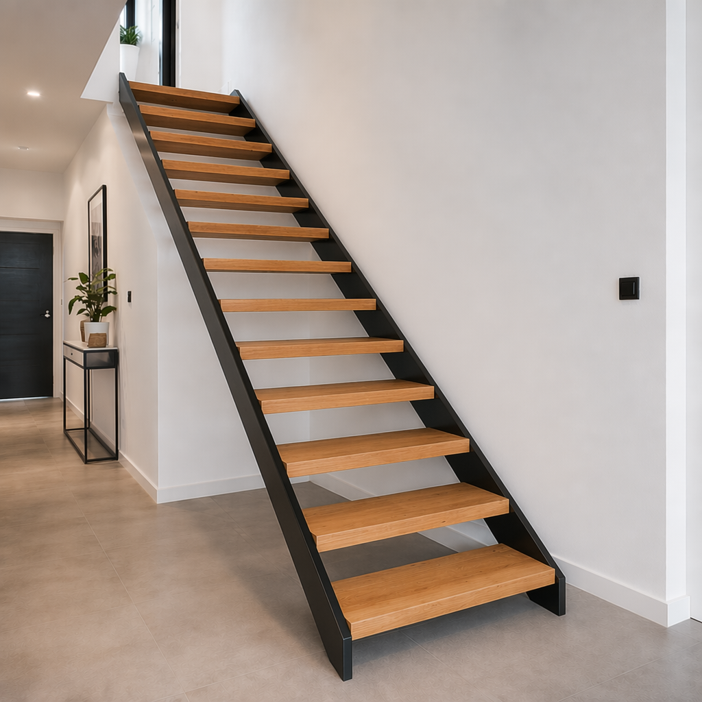 Escalier acier limon français - La Volée - Acier Shop